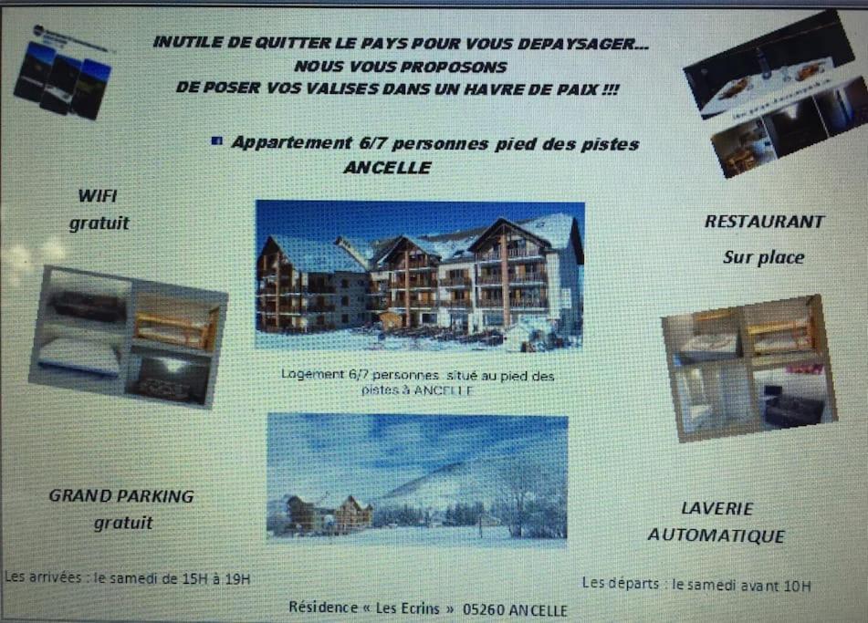 Appart Tres Ensoleille 5-6 Pers Au Pied Des Pistes 昂塞勒 外观 照片